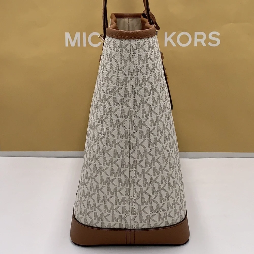 MICHAEL KORS TOP ZIP LARGE TOTE VANILLA COLOR